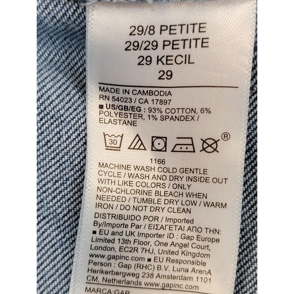 Gap Jeans Womens 8 Petite 29 Blue '70s Flare High Rise Medium Wash Stretch Denim - Picture 10 of 13